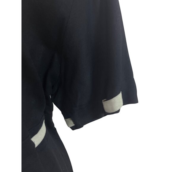 Reversal Black Dress With Abstract Art Print & Contrast Trim Size 1X - New - Picture 6 of 9